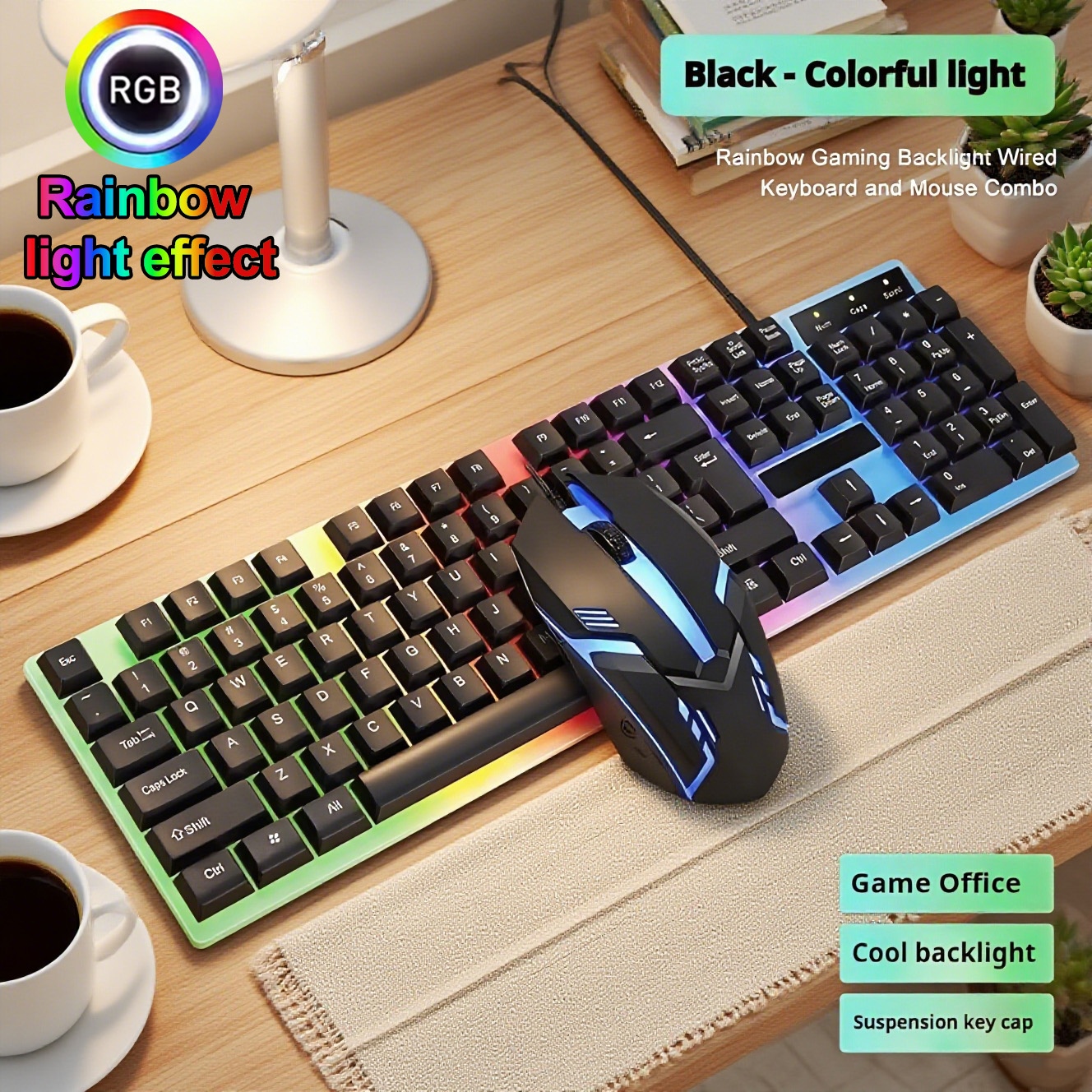 Gaming Keyboard Mouse And Headset Combo - Newly Launched HOT Game Office Universal