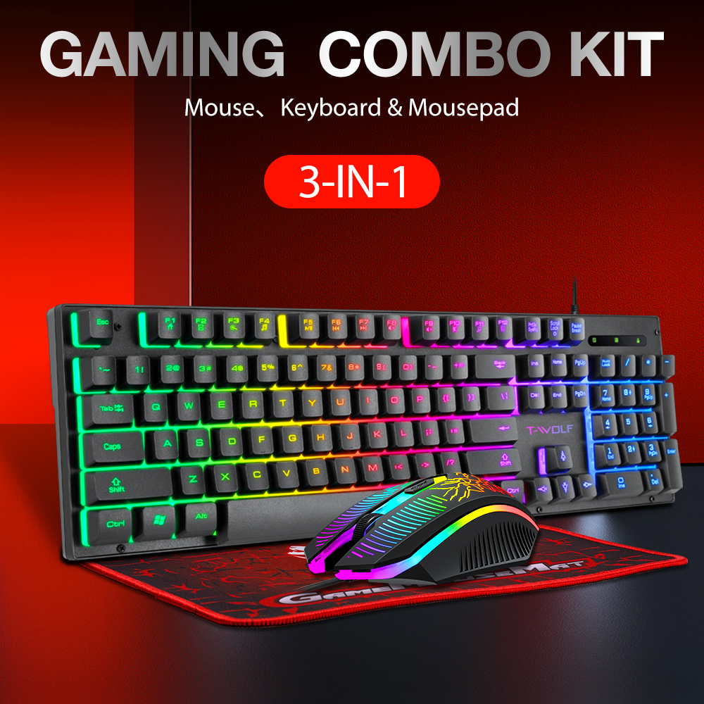 Gaming Keyboard Mouse And Headset Combo - Electronic Sports Set 3 In 1