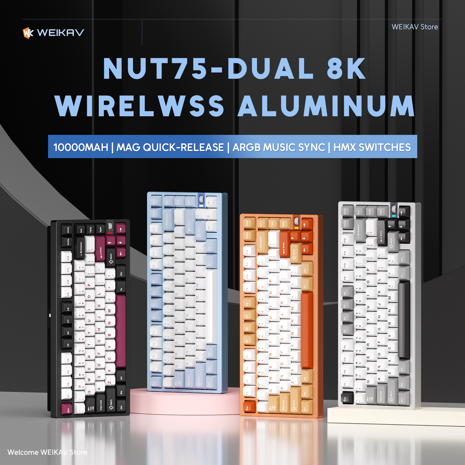 WEIKAV NUT75 220 Grit Aluminum - Gaming Keyboard Extension incelemesi ve fiyatı