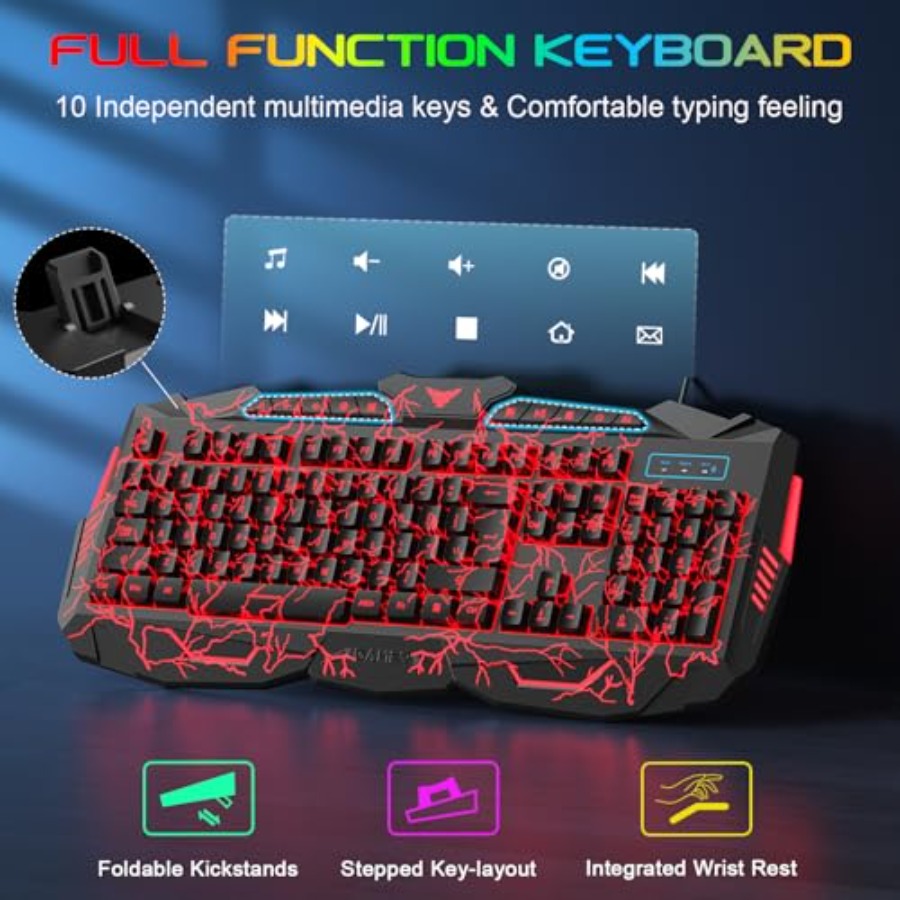 Gaming Keyboard Mouse Headset  - Gaming Keyboard Mouse And Headset Combo incelemesi ve fiyatı