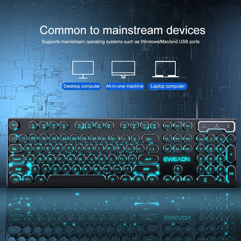 Retro Punk Mechanical Feel Key - Gaming Keyboard Wireless incelemesi ve fiyatı