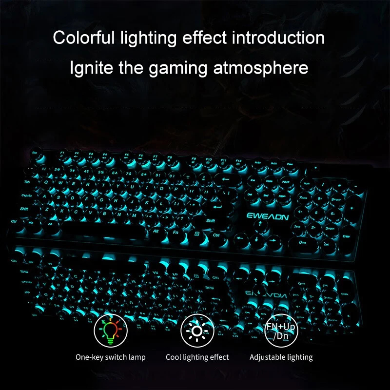 Retro Punk Mechanical Feel Key - Gaming Keyboard Wireless incelemesi ve fiyatı