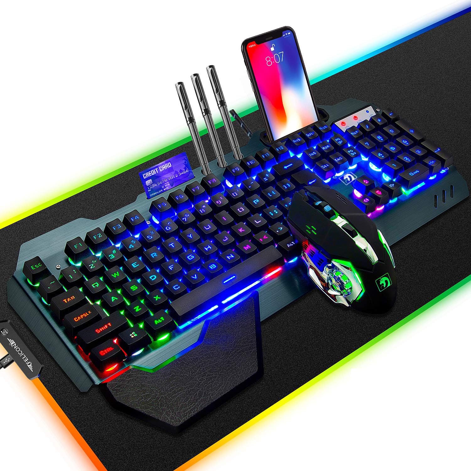RGB Gaming Keyboard Mouse Comb - Gaming Keyboard No Number Pad incelemesi ve fiyatı