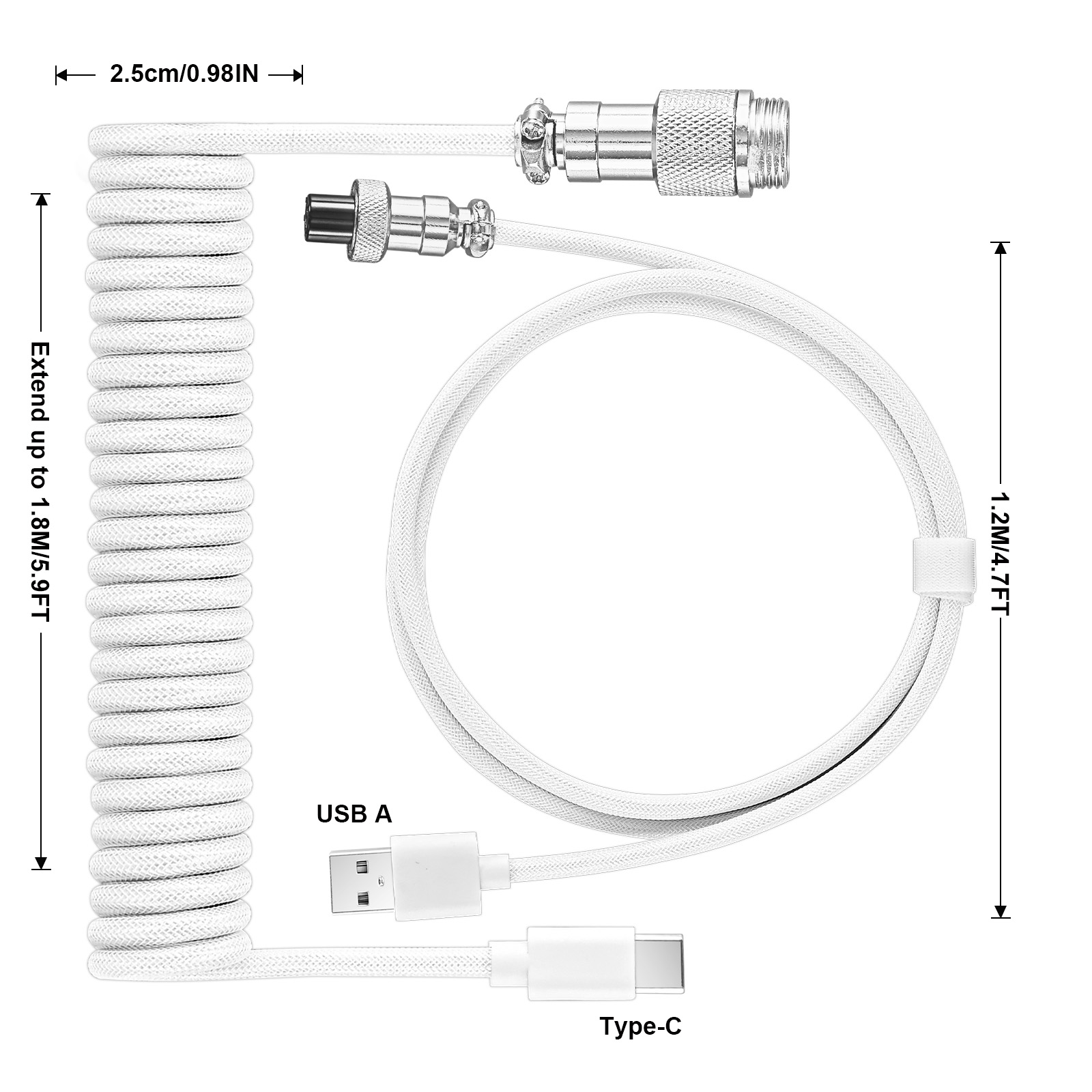 Mechanical Keyboard Coiled Cab - Coiled Usb Cable incelemesi ve fiyatı
