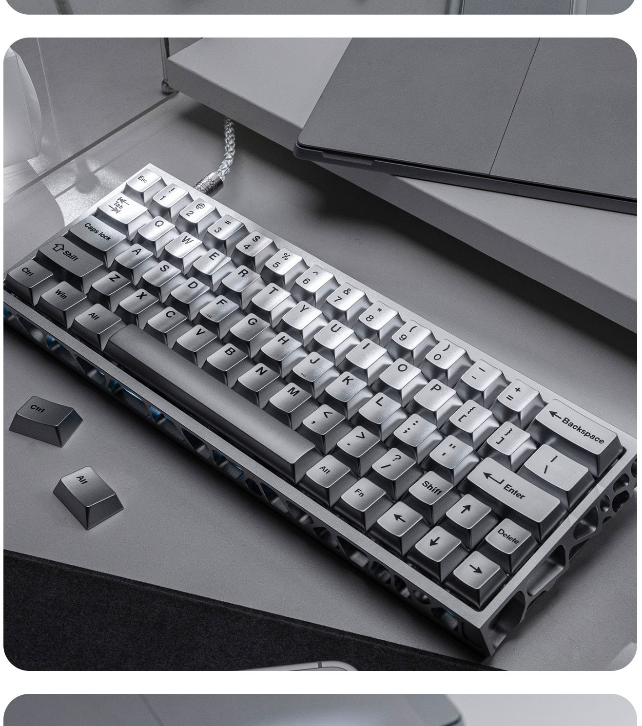 Silver Metallic Paint Small Fu - Gaming Keyboard Extension incelemesi ve fiyatı