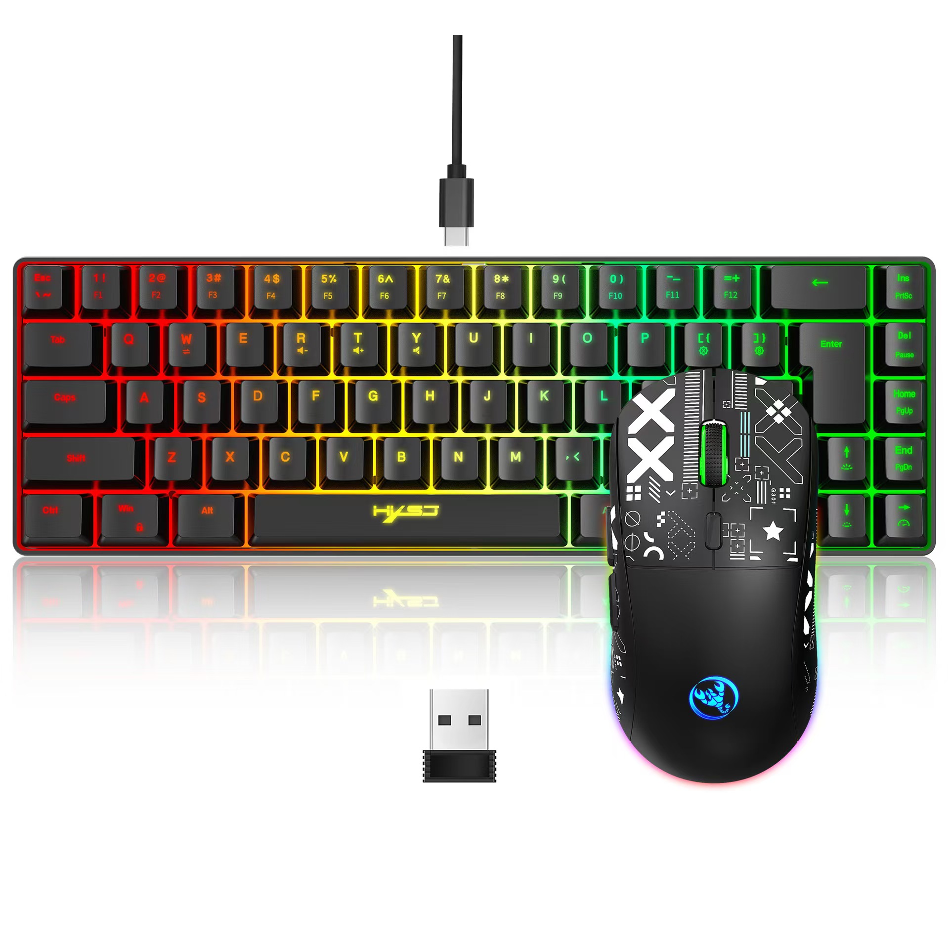 60% gaming Keyboard and mouse  - Gaming Keyboard Mouse And Headset Combo incelemesi ve fiyatı