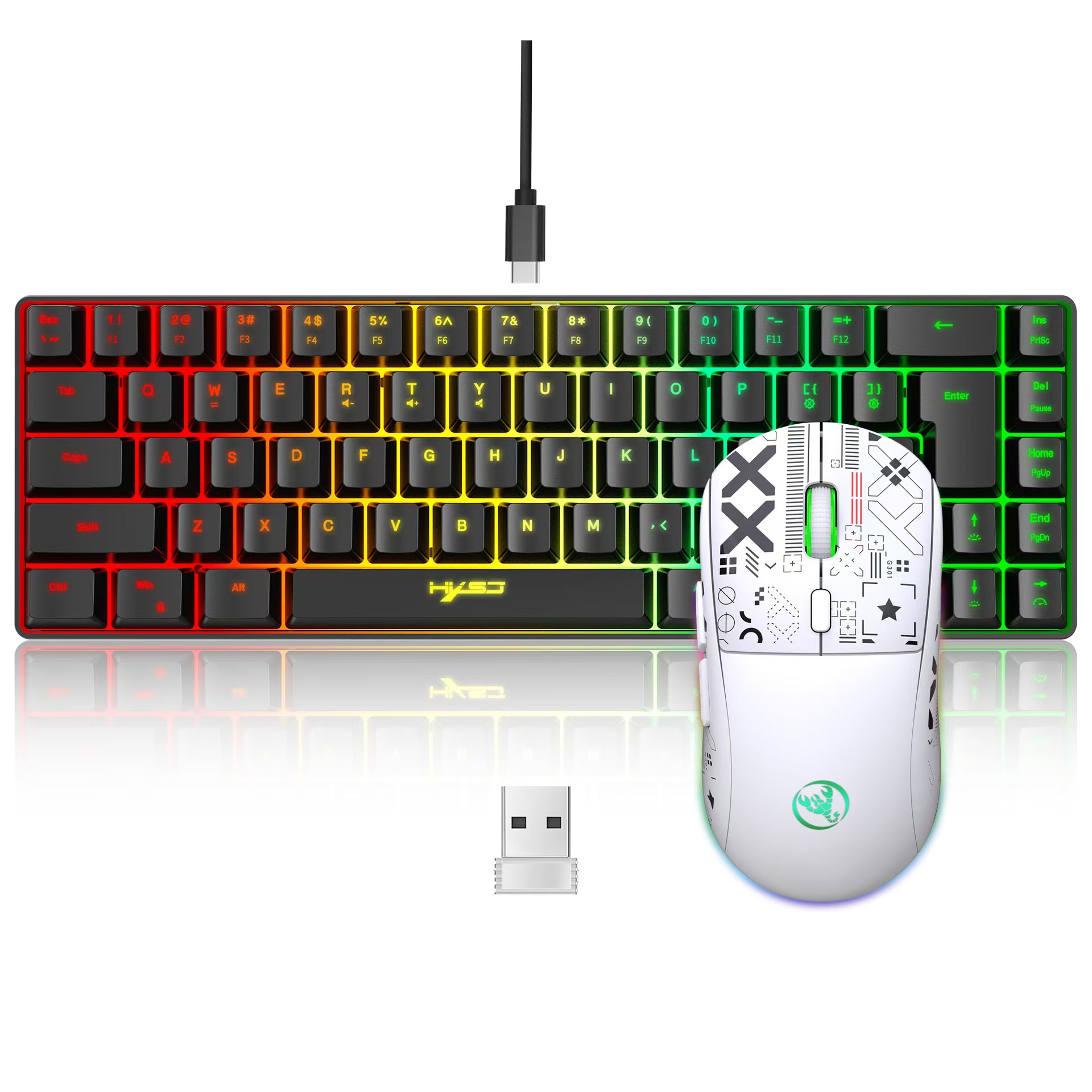 60% gaming Keyboard and mouse  - Gaming Keyboard Mouse And Headset Combo incelemesi ve fiyatı