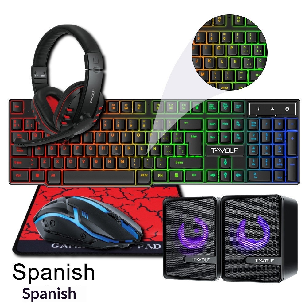 Spanish Russian Keyboard Layou - Gaming Keyboard Mouse And Headset Combo incelemesi ve fiyatı