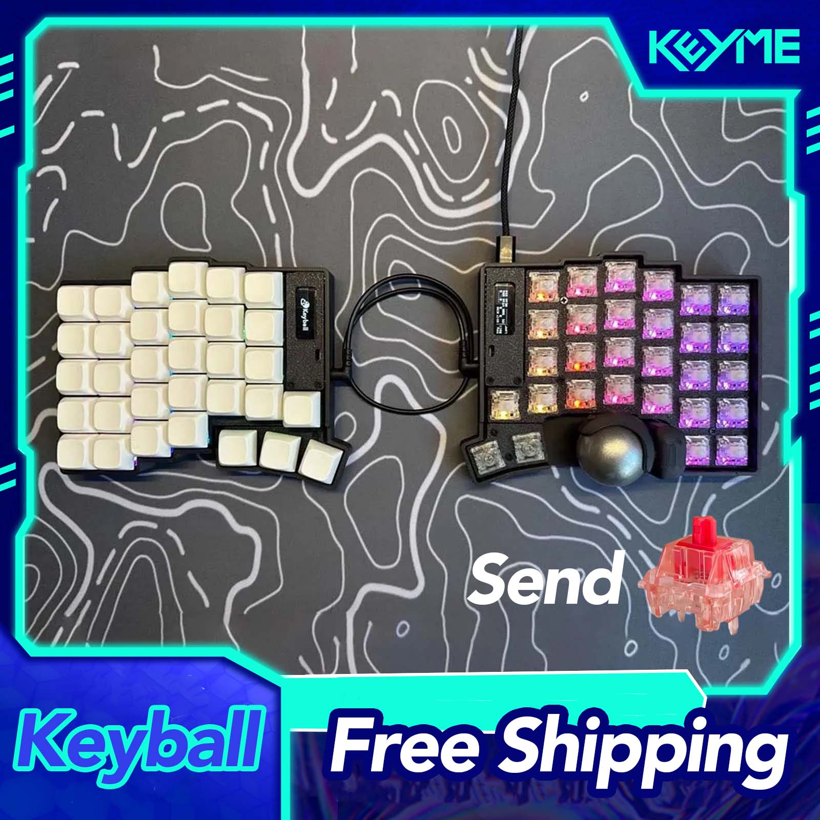 Keyball 39/44/61 Split Keyboar - Gaming Keyboard Extension incelemesi ve fiyatı