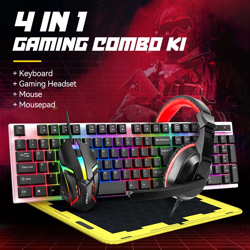 T-Wolf Tf240 4 In 1 Spanish Ga - Gaming Keyboard Mouse And Headset Combo incelemesi ve fiyatı