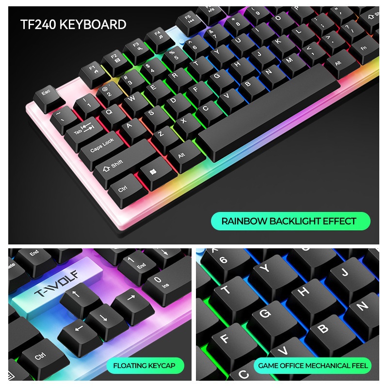 T-Wolf Tf240 4 In 1 Spanish Ga - Gaming Keyboard Mouse And Headset Combo incelemesi ve fiyatı