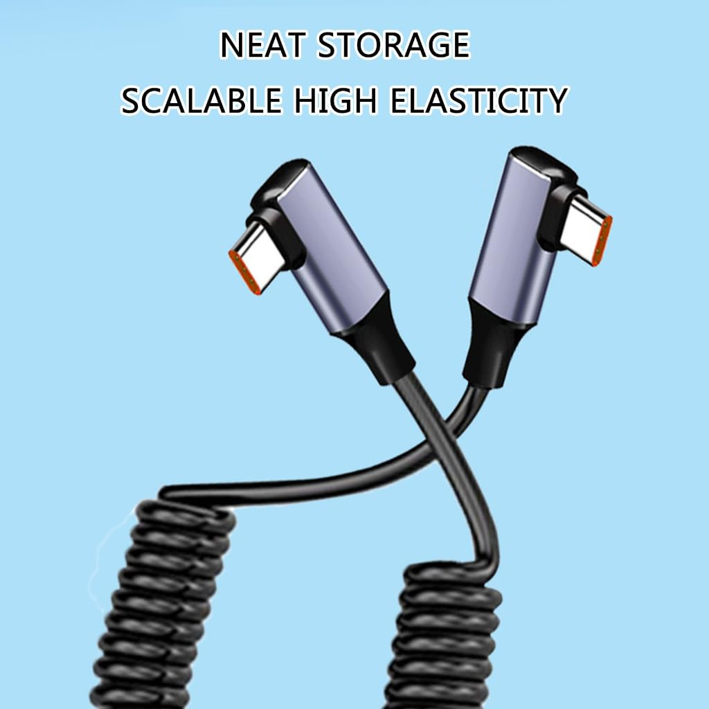 240W PD Coiled Spring Type-C C - Coiled Usb Cable incelemesi ve fiyatı