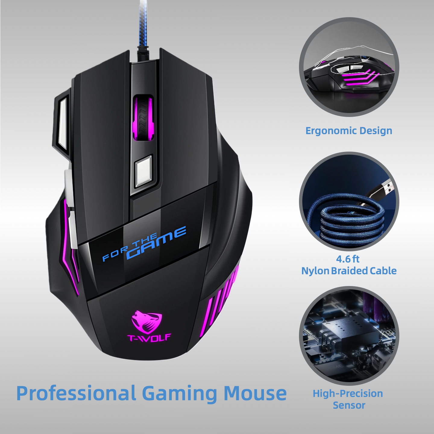 Wired RGB Gaming Mouse 6 Butto - Gaming Keyboard Budget incelemesi ve fiyatı