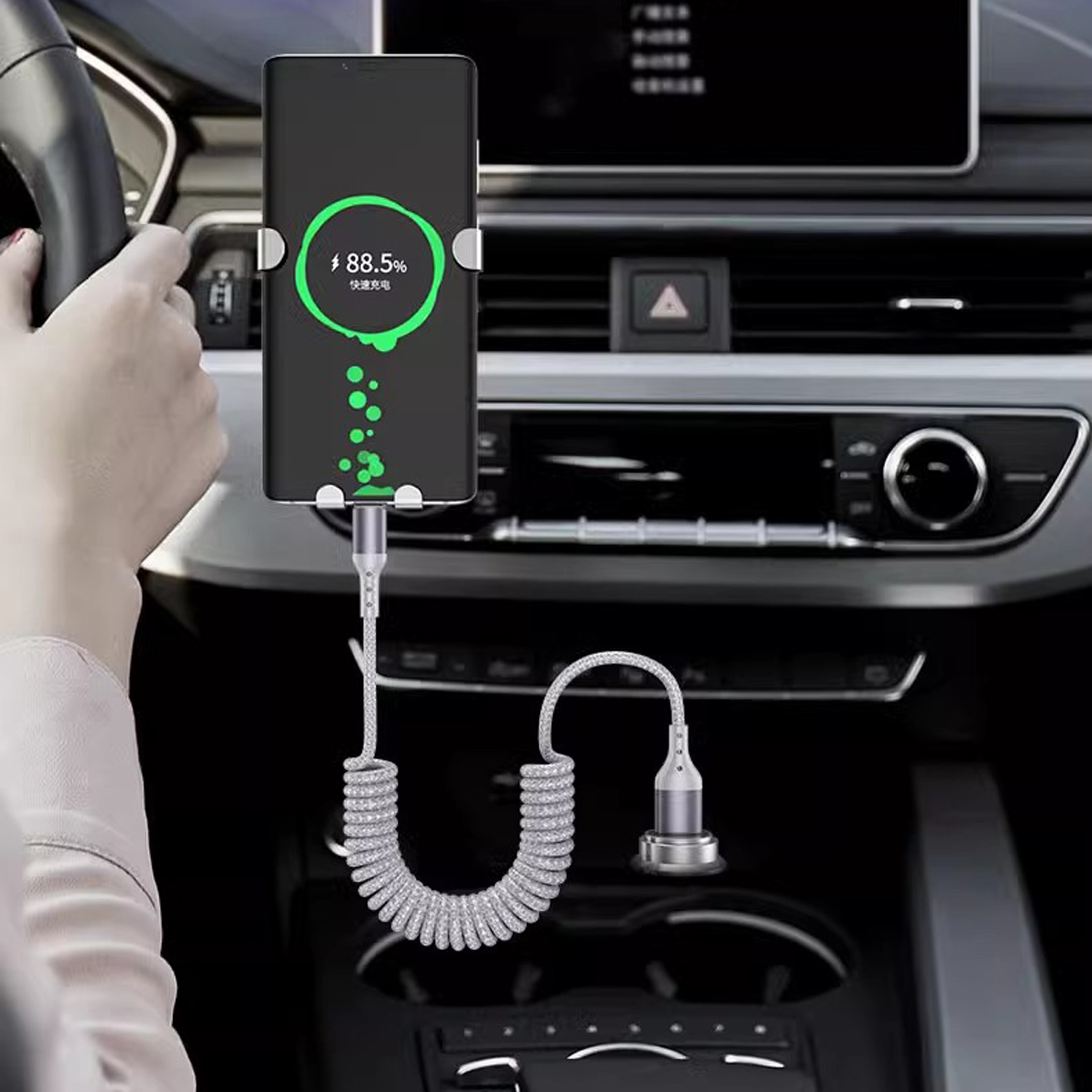 100W Coiled USB A to USB C Cab - Coiled Usb Cable incelemesi ve fiyatı