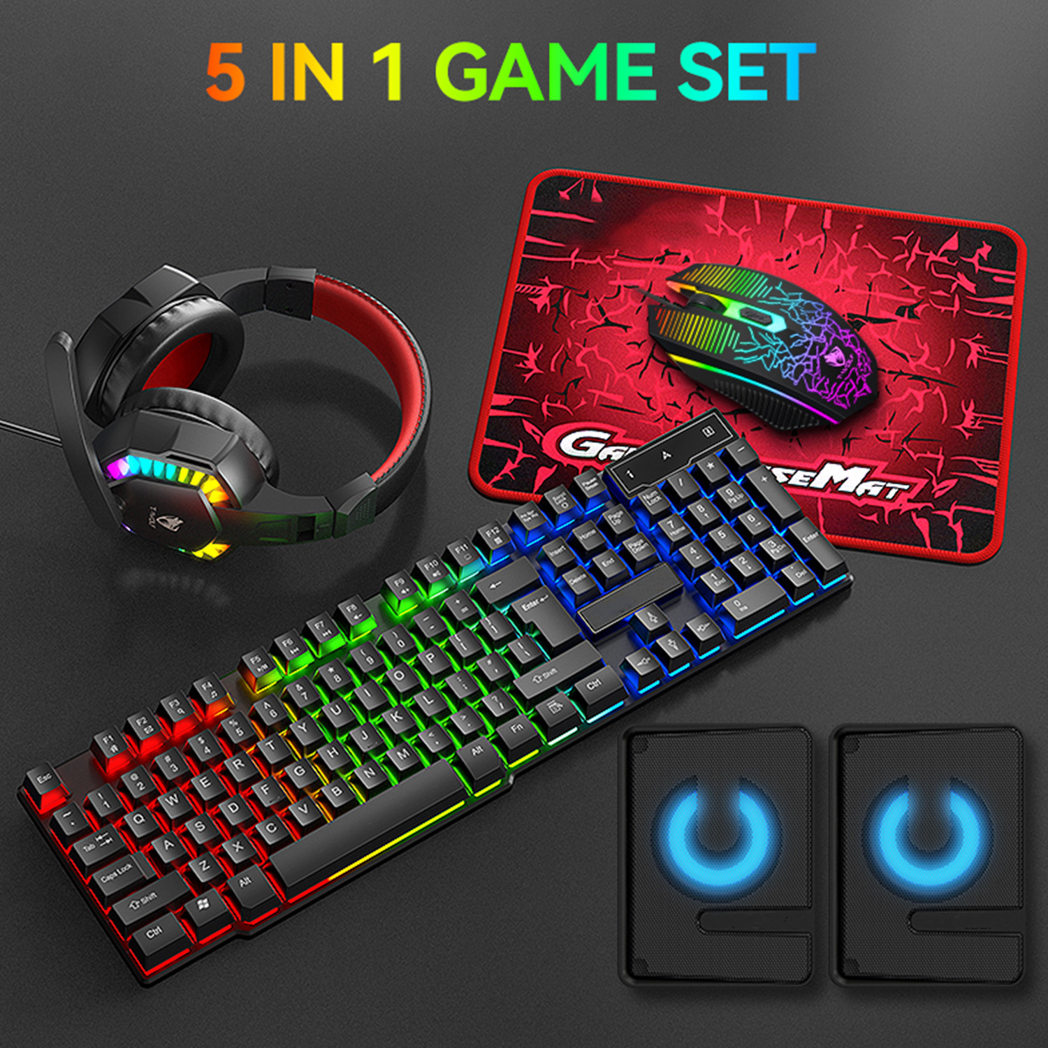 5-in-1 Set Gaming Combo Keyboa - Gaming Keyboard Extension incelemesi ve fiyatı