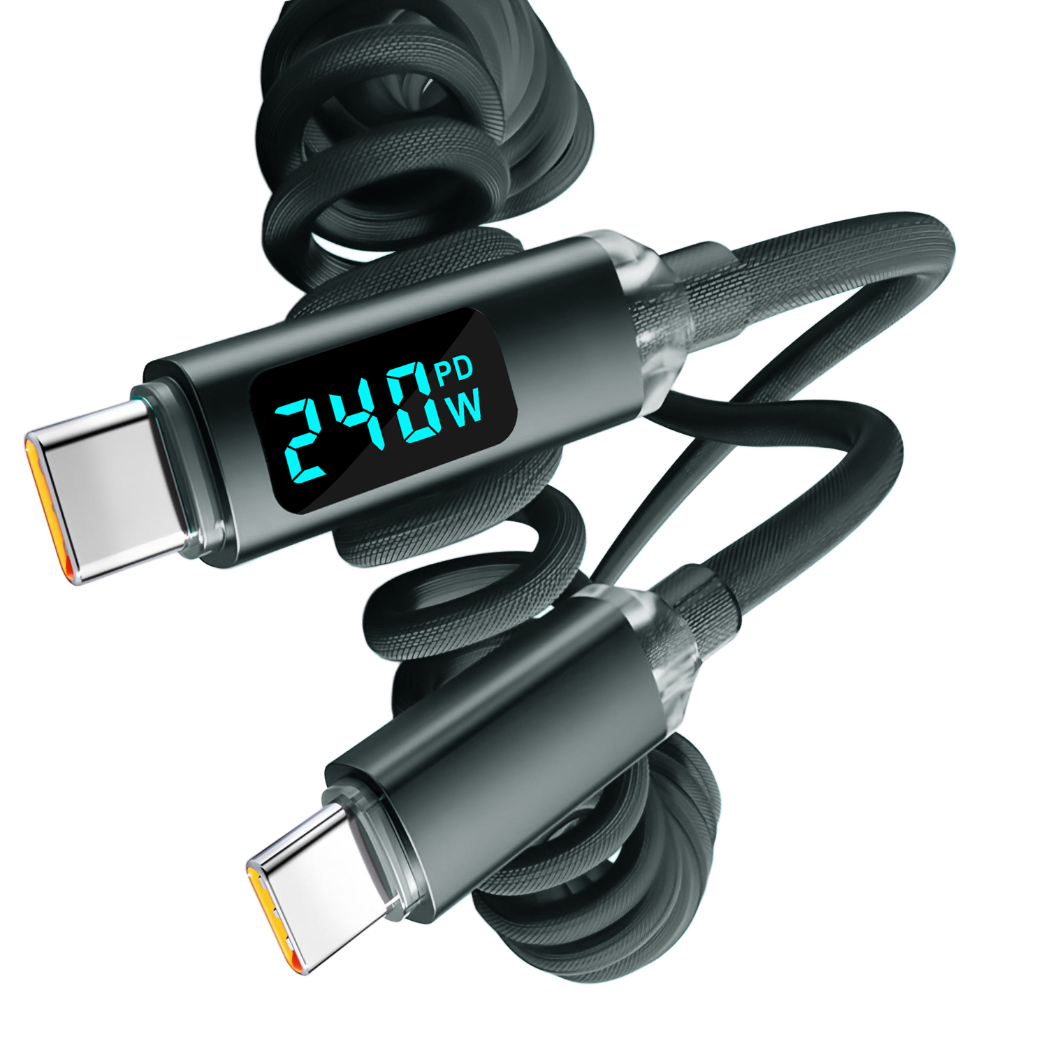Dual Type C 120W Quick Chargin - Coiled Usb Cable incelemesi ve fiyatı