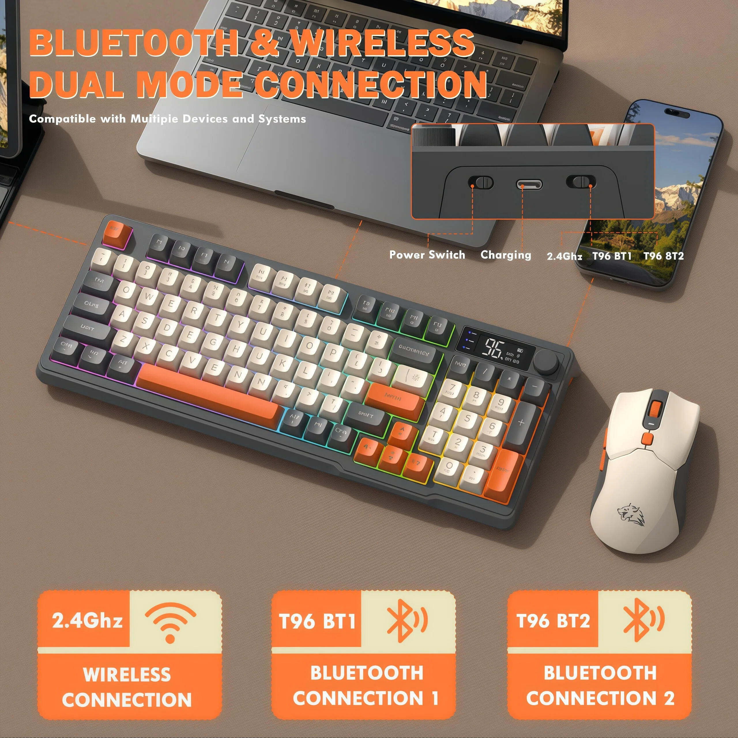 Freewolf T96 Gaming Wireless K - Gaming Keyboard Mouse And Headset Combo incelemesi ve fiyatı