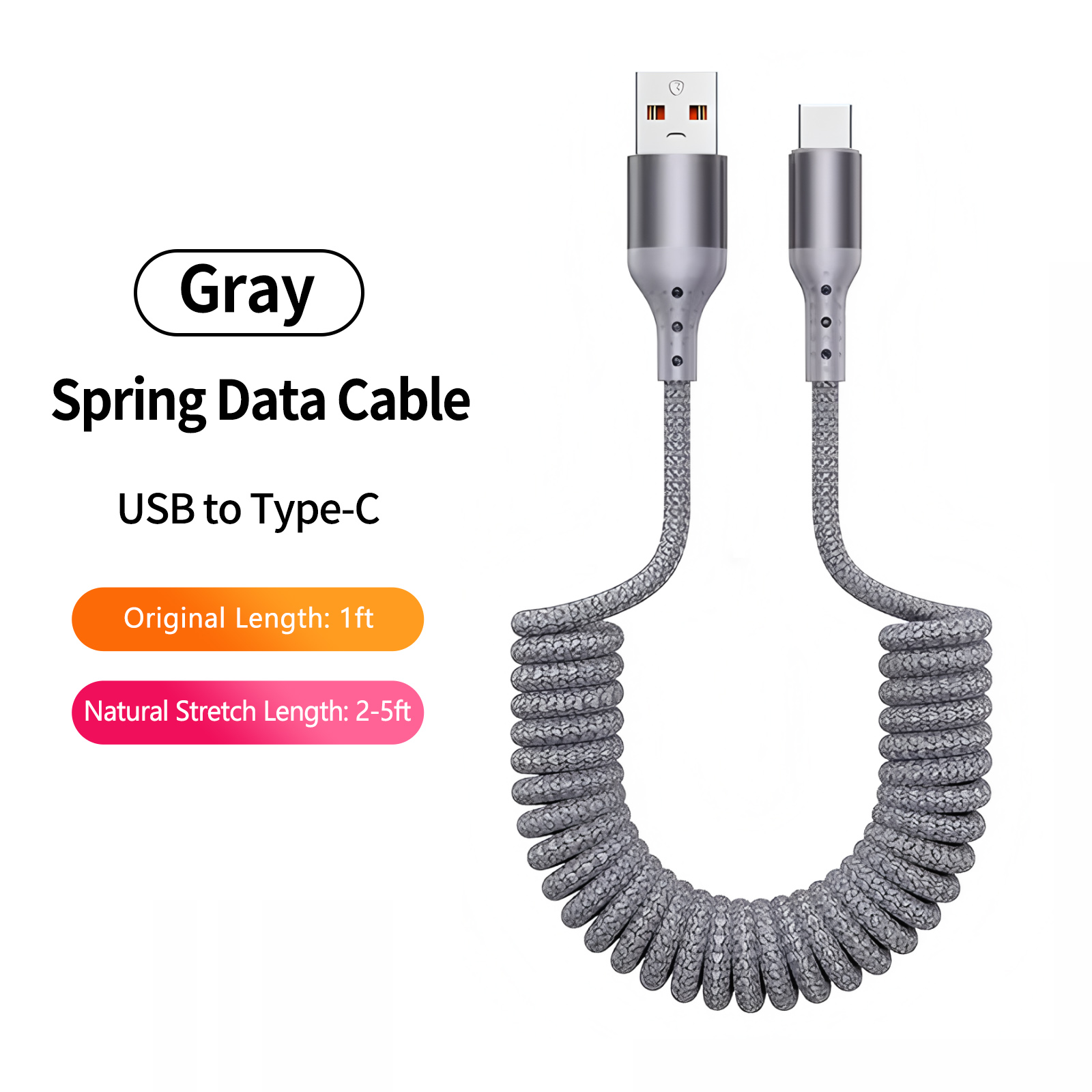 Coiled USB A to Type C Charger - Coiled Usb Cable incelemesi ve fiyatı